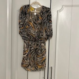 Black and Gold Swirl Pattern Dress